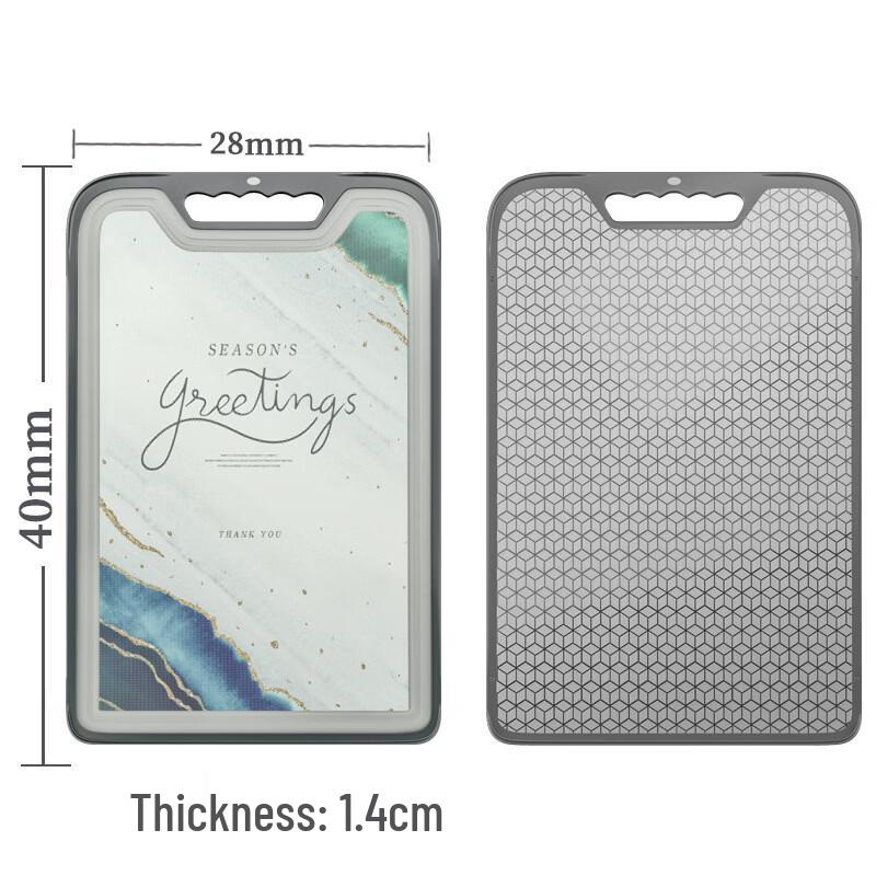 

Zhishi Dual-Sided Stainless Steel and PE Plastic Cutting Board