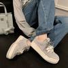 Niche Tide Double Color Ribbon Women's New Thick Sole Heightening Versatile Casual Sports Shoes Skateboard Shoes