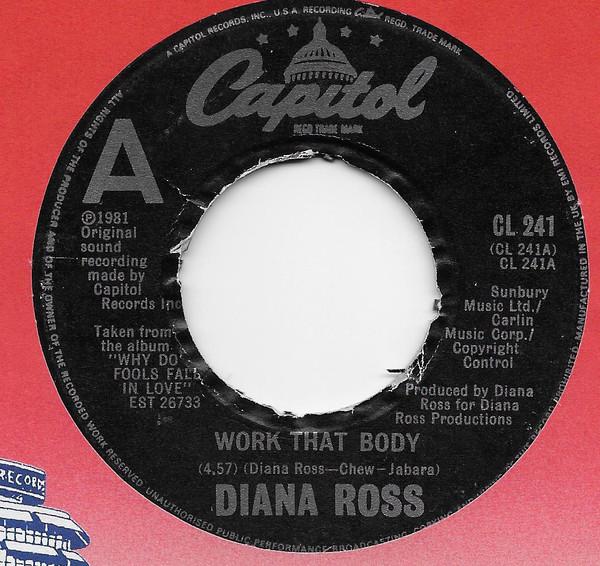 

7inch Record DIANA ROSS Work That Body CL241 Capitol Records 1981 UK SoulFunk Used