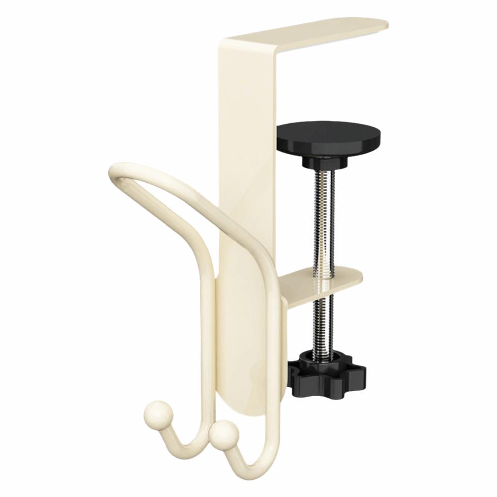 No Drill Backpack Hook Rotatable Table Edge Hook Multi Functional Desk Hook  Dormitory