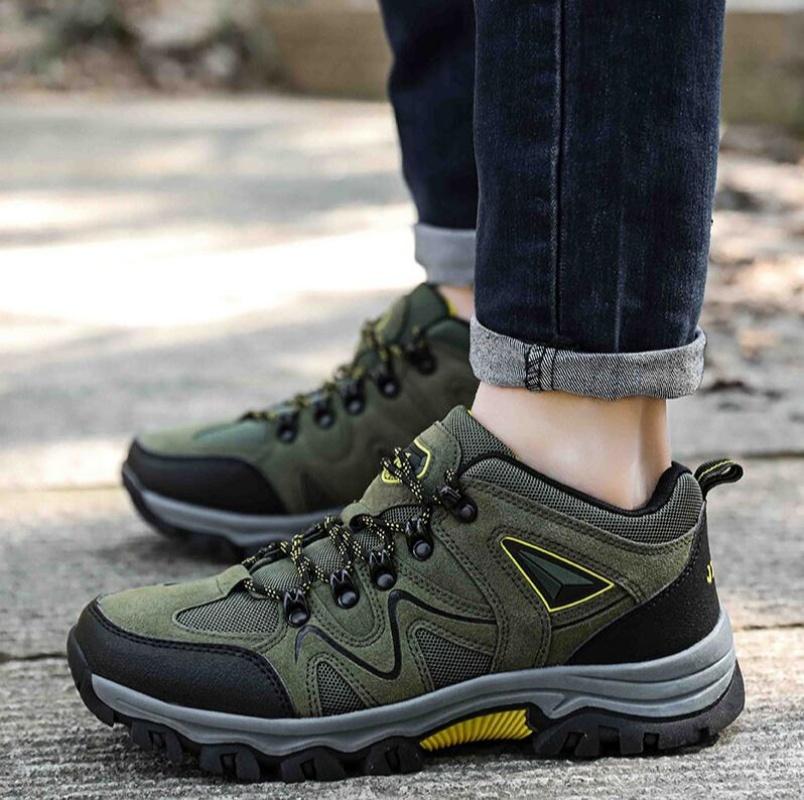 Men'S Outdoor Hiking Shoes, Breathable Comfortable Arch Support Non-Slip Mountaineering Travel Sneakers