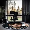 Luca Hanni Printed Round Rug Carpet Chair Rug Area Rug Entryway Doormats,for Office Chair Living Room Bedroom Kitchen Room.