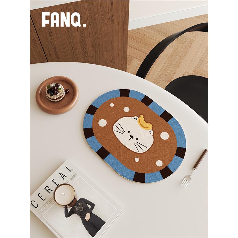 

Korean Style Waterproof Leather Placemat: Heat-Resistant Mat for Bowls, Plates, Pots, Countertops, and Appliances. 30x40 cm
