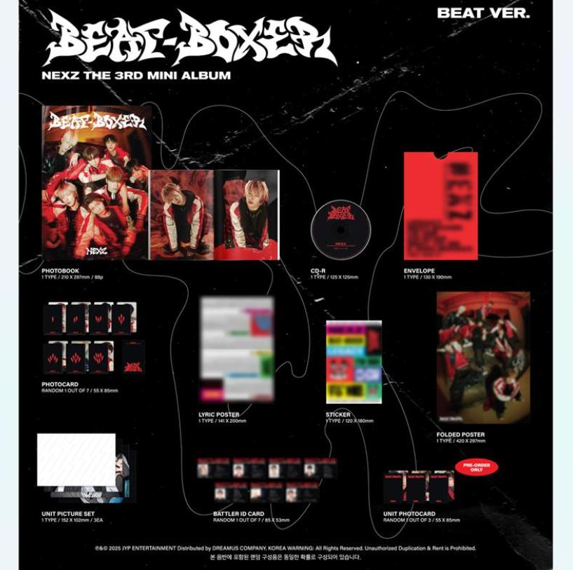 [Pre-order] NEXZ Mini 3rd Album “Beat-Boxer” Standard Edition – Random 1 of 2 or 2 Set