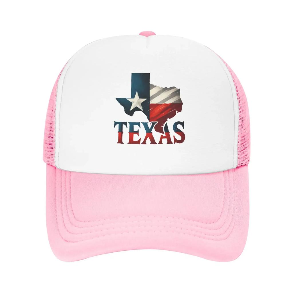 Retro Texas State Flag America Sport Mesh Baseball Caps Women Men Spring Female Beach Sunscreen Hat Hip Hop Trucker Cap