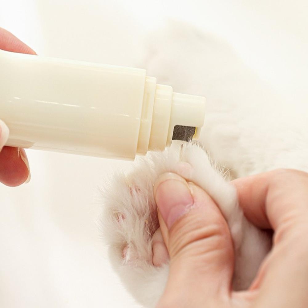 Low Noise Rechargeable Pet Nail Grinder Quiet Operation Detachable Pet Grooming Tool ABS Portable Pet Clippers Travel Use