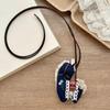 Cute Handmade Embroidery Pony Necklace Soft Fabric Horse Pendant Sweater Chain for Women Daily Outfit Jewelry Gift