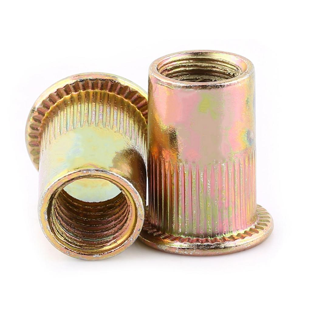 M3M12 Carbon Steel Flat Threaded Rivet Nut Flange Rivnut Nutsert Fastener