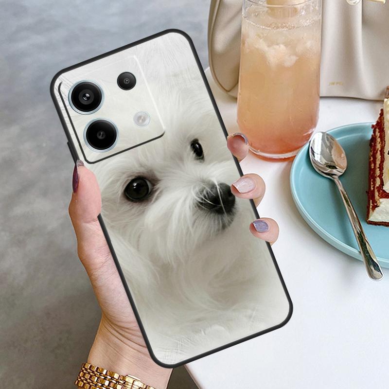 Cartoon Maltese Dog Case For Xiaomi Redmi Note 11 9 10 12 13 Pro Plus 9S 10S 11S 12S Redmi 12 10C 9C 13C Cover