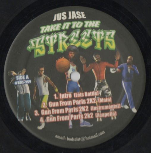 12-дюймовая пластинка JUS JASE Gun From Paris 2k2 What Happened BDS959 BUDS DISTRIBUTI US Rap HipHopRB Б/у
