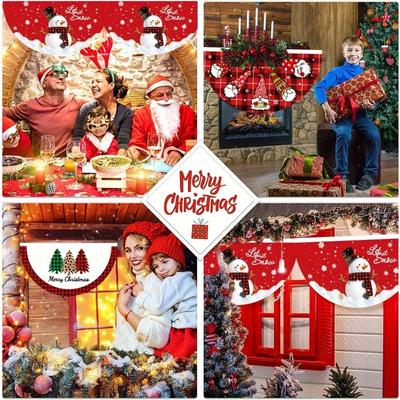 1Pc Christmas Outdoor Fan-shaped Flag Banner, Merry Christmas Decoration For Home, Home Decor, Outdoor Decor, Yard Decor