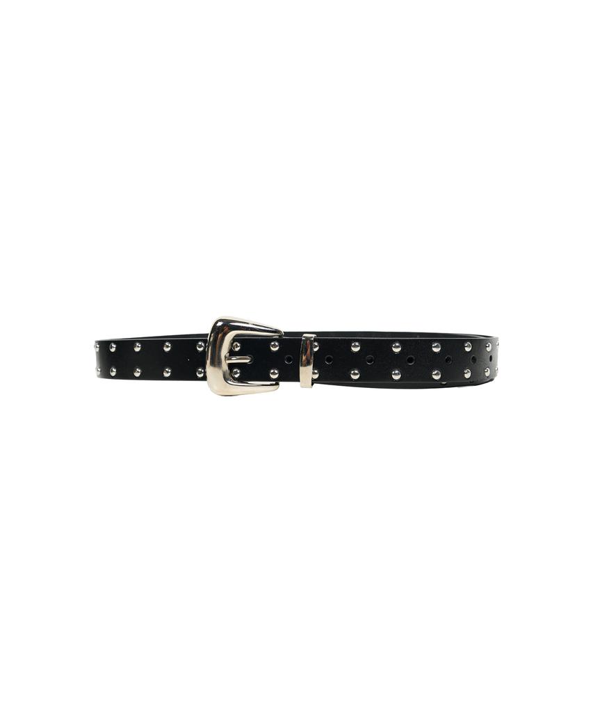 CREAM SODA LAB Double Stud Leather Belt Black