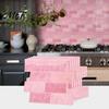 Indoor Wall Decoration for Balcony 8PCS Faux Brick Stickers, Waterproof Adhesive Mosaic Decals, Moisture-proof Easy Decorative Sheets Peel And