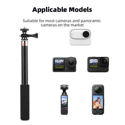 Mini soporte monopie equipado con poste de extensión, brazo telescópico portátil para cámara de mano con cardán DJI Osmo Pocket 3