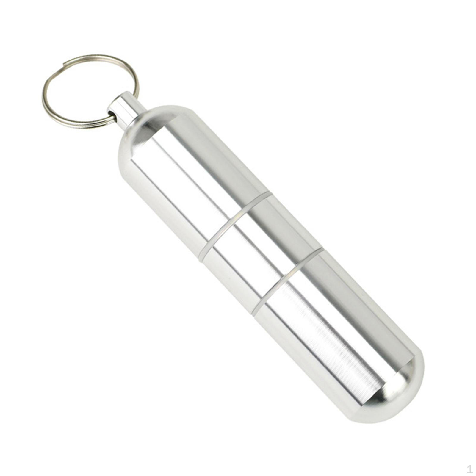 

Box Candy Aluum Alloy Waterproof Bottle Case for Outdoor Evening Travel 10.5cmx2.5cm