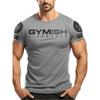 2025 Summer New Men's T-shirt European And American Style Fitness 3D Letter Print Slim Men's Top Breathable And Quick Drying