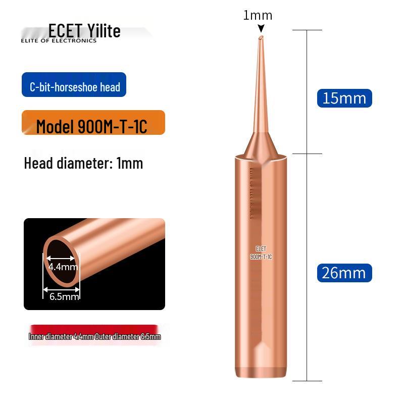 Nichtmagnetisches Reines Kupfer-Lötkolbenspitzen-Set für 936 Lötstation - Ideal zum Schweißen von Lautsprechern