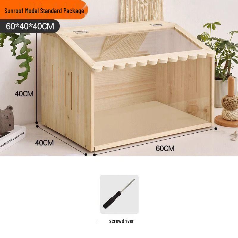 Luxury Wooden Cage for Guinea Fowl Chicks and Hamsters, Ideal for Breeding and Raising