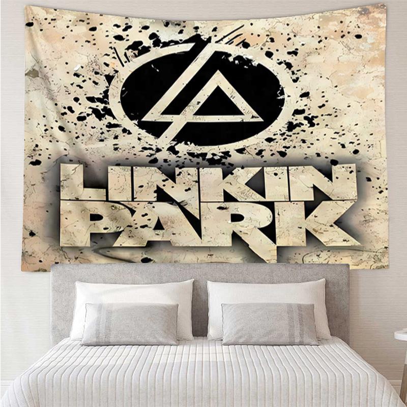 Linkin Park Tapestry for Bedroom Aesthetic Classroom Tapestries Wall Hanging for Living Room Dorm Office,Ideal Creative Gift