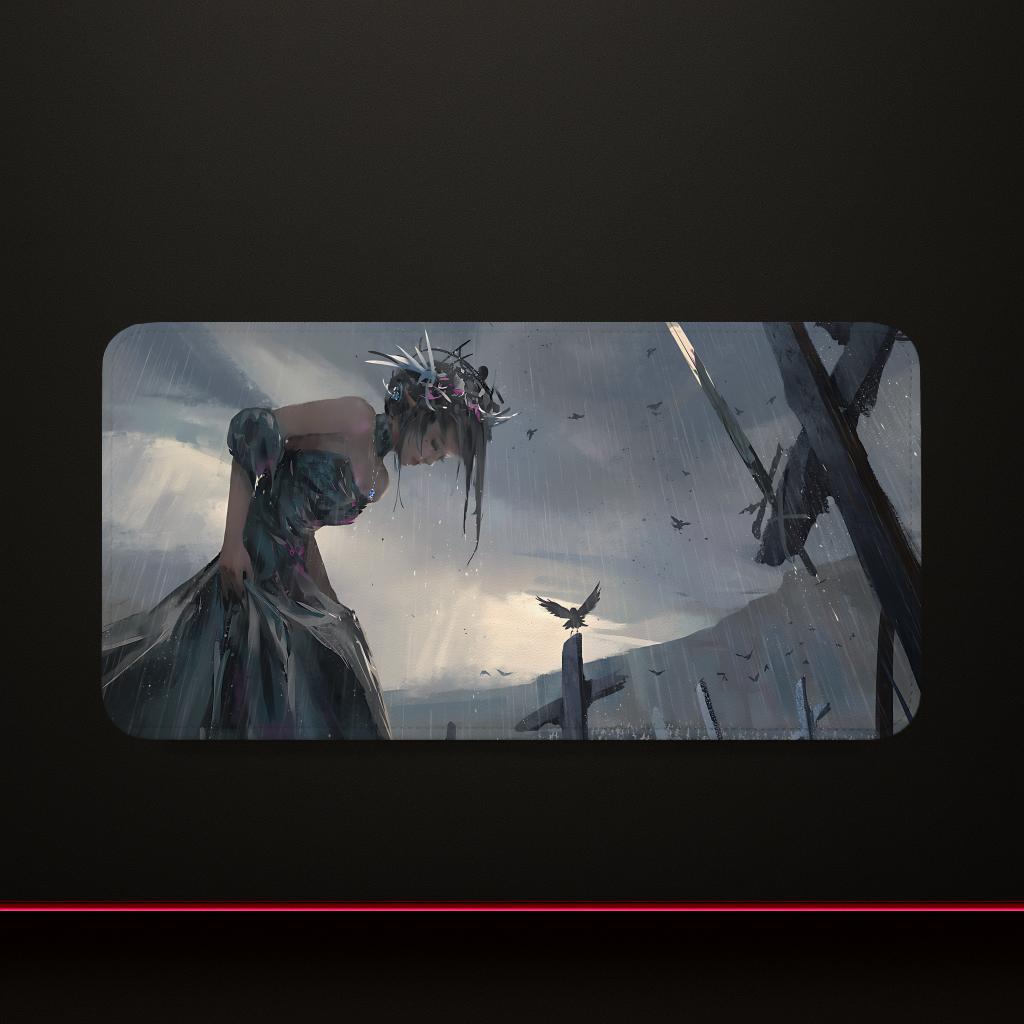 Ghost Blade Wlop Mouse Pad Play Matlarge Xxl90x40cmx5mmstitch Desk Matsgaming Accessoriespc Parts