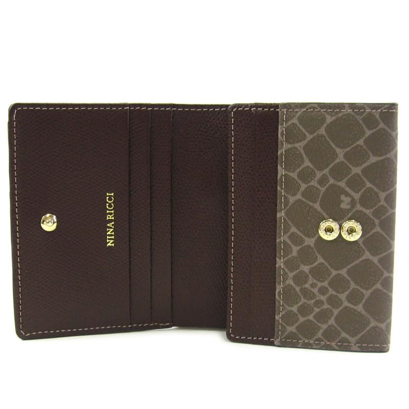 Grain Nouveau Purse 85-8301 Bi-fold Box Wallet Dark Brown
