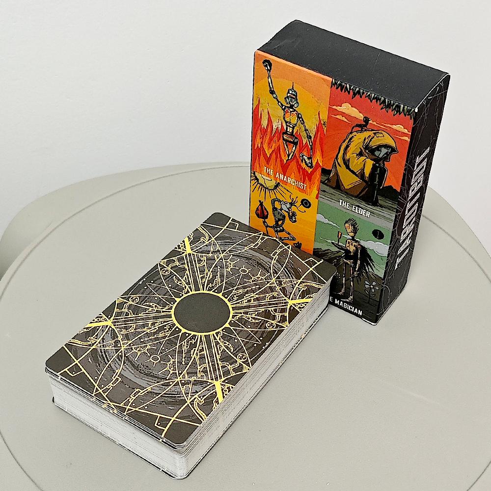 Tarotbot A Robot Themed Tarot Deck 12*7cm 80 Pcs Robot Cartoon Tarot Cards Based On Rider System
