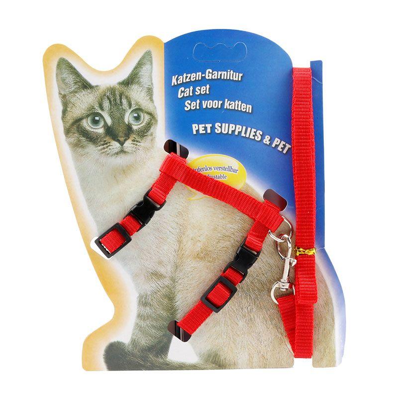 

Cat Leash Chest Strap Pet Supplies Cat Chain Dog Leash Small Dog Teddy Dog Cat Leash S-small [within 5.00kg recommended]] Red [2]]