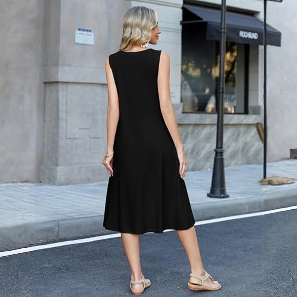 Modisches, lässiges Damenkleid in verschiedenen Farben