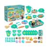 33-teiliges Spielhaus Küchenspielzeug-Set, Kinderthee-Spielset für Kinder, Rollenspielspielzeug mit Dessert und Geschirr