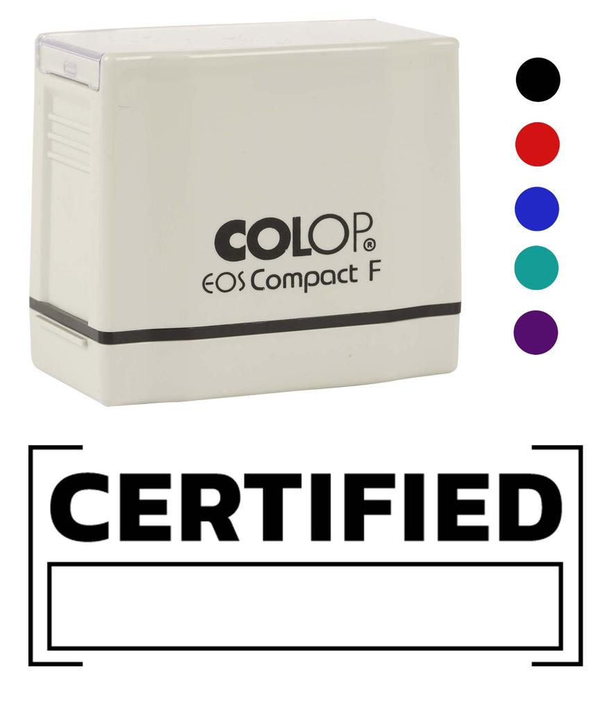 Printtoo Certified Self Inking Rubber Stamp Pre-Inked Office Stamp- Home Office Business Stationery, 47 X 20 Mm
