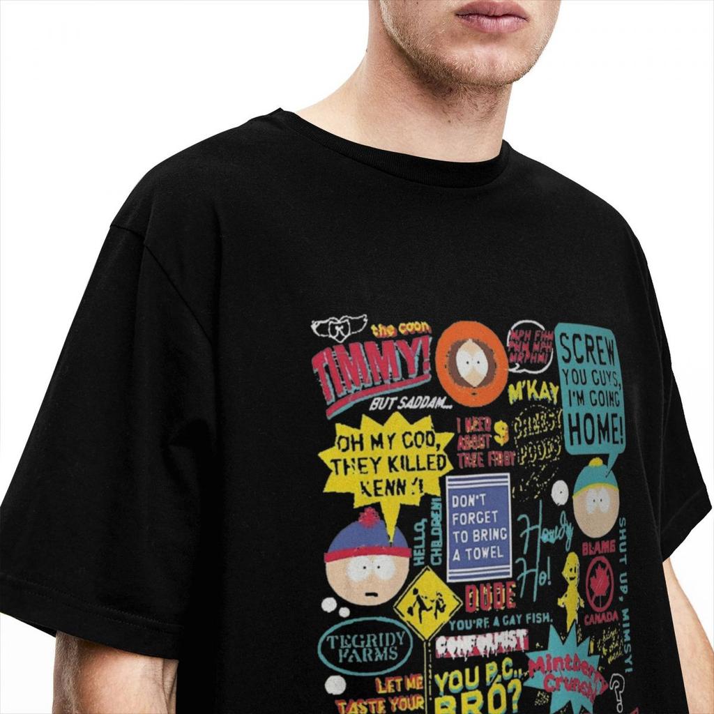 Southparks Citat T-shirt rolig eric cartman Trendiga Coola T-shirts Kortärmade Vintage Toppar Sommar Bomull Överdimensionerade Kläder