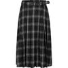 ANNACO Women's Retro Plaid Belted A-Line Midi Skirt