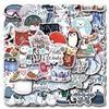 55 Waterproof Cartoon Winter Stickers for Stationery and Decorations.