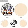 Cartoon Style Wooden Halloween Sign with Adorable Gnomes Pattern - Trick or Treat Figurine Ornaments - Ideal for Front Door, Wall, Room Decor