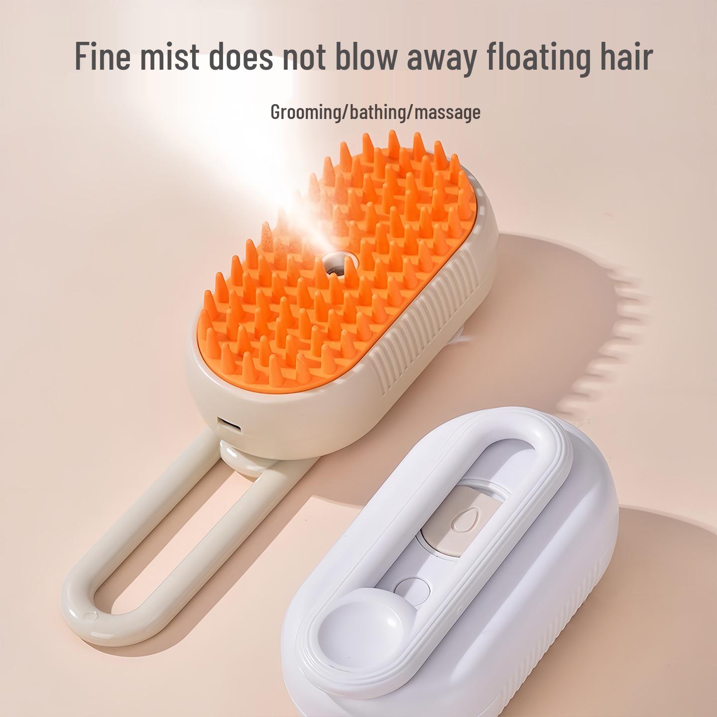 

One-Button Pet Grooming Spray: Massage, Bathe, De-shed & Clean In Stock белый
