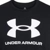 Under Armour Logo Print Crew Neck Short Sleeve T-Shirt Men Tops Black 1382911-001