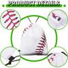 2pcs Baseball Drawstring Backpack Bag Baseball Drawstring Party Favor Bags for Gym Sports Teams