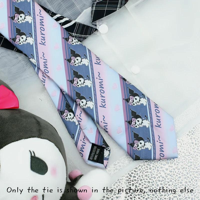 Trendy Arrowhead Type Tie With Kuromi And Sanrio Stripes