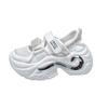 Fashion 7.5cm Air Mesh Synthetic Leather Sneakers Platform Wedge Flats Women Summer Hollow Hook Summer Bling Sandals Shoes