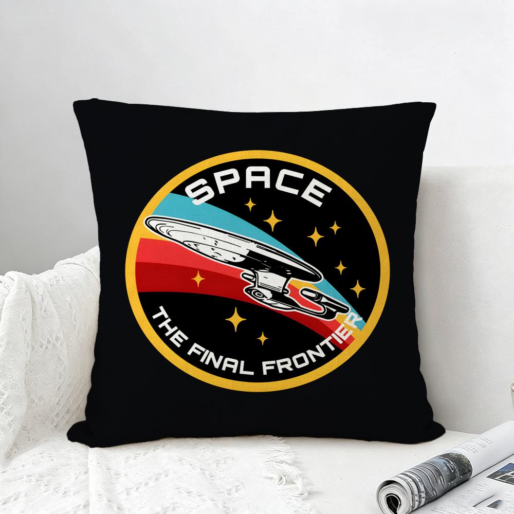 Franchise Star Trek Cushion Cover Natural Linen Pillowcase Set AllinOne Decor for Sofa Bedroom Chair