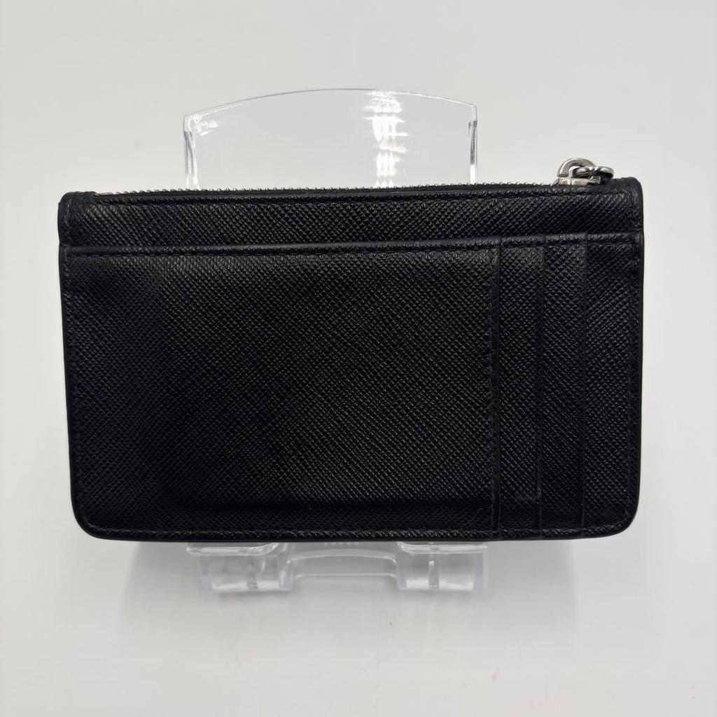 Used PRADA Saffiano Fragment Case Triangle Logo Black