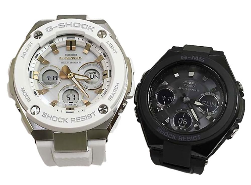 

[Casio] CASIO Pair Watch G-SHOCK G-Shock BABY-G Baby G Ana-Digi Radio Solar Genuine Pair Case Set of 2 GST-W300-7AJF MSG-W100G-1AJF Watch