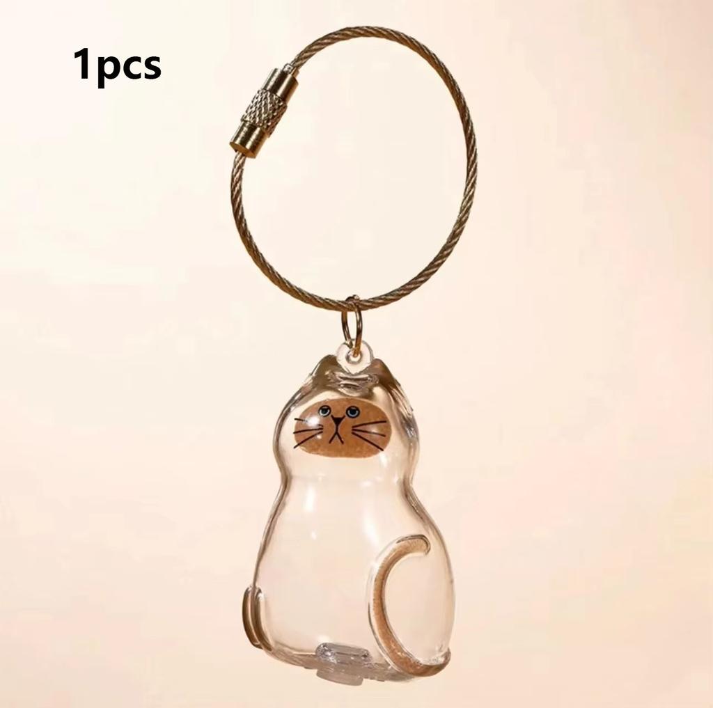 1 Transparent Catshaped Memorial Capsule A Catshaped Sealed Storage  Hanging Loopa Heartfelt Gift For Cat Owners To Commemorate