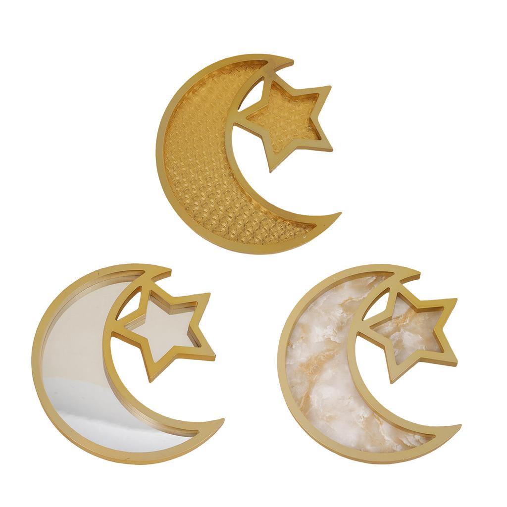 Vassoio decorativo a forma di luna e stella per esporre frutta, dessert e pasticcini, snack per le feste, decorazione per la tavola da pranzo