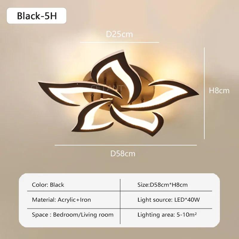 LED Taklamper 3/5 Vinkel Stjerne Innendørs Belysning Soverom Stue Arbeidsrom Gang Balkong Hjemmeinnredning Svart Hvit Lampe Lysekrone