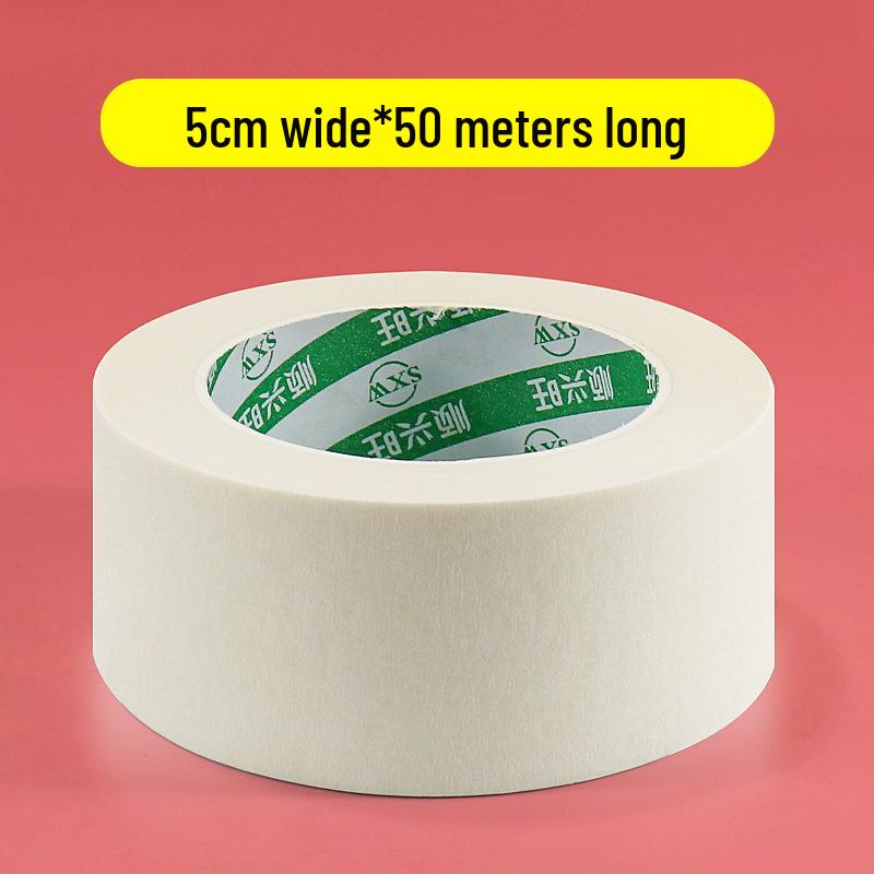 Writable Crepe Paper Tape: No-residue, Hand-tearable, Traceless Adhesive Ideal for Art Students, Spray Painting, Color Separation, and Decoration.