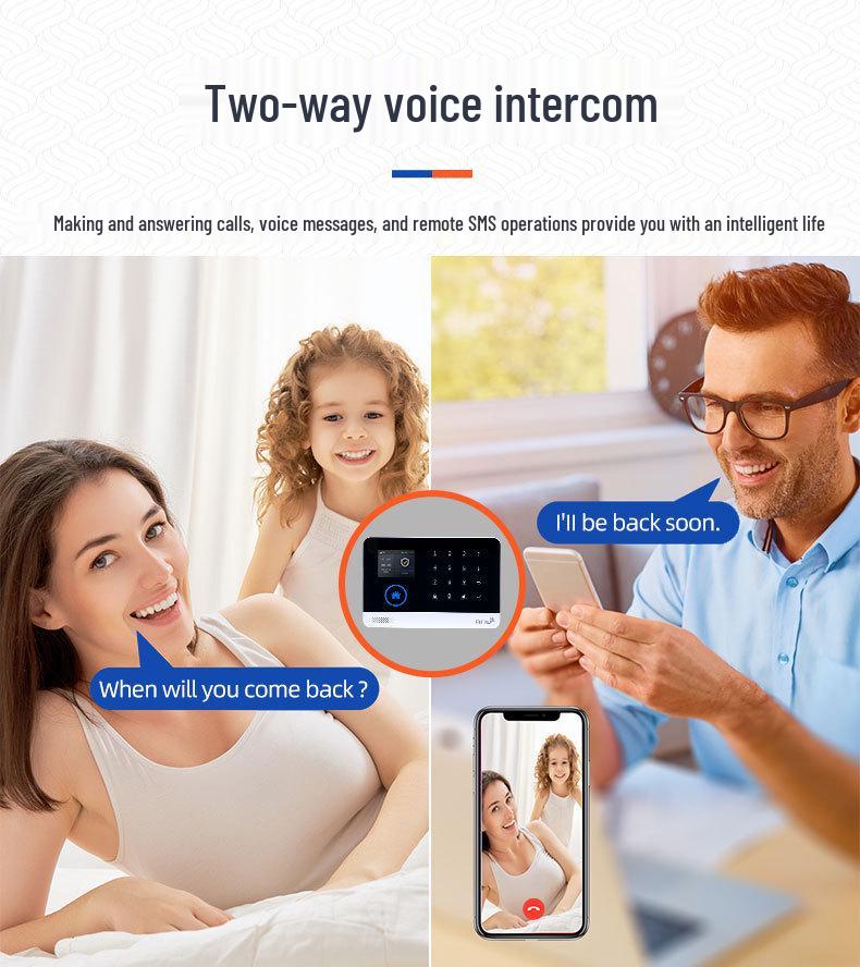 Tuya Smart WiFi & GSM Alarm Hub: 2,4" Dotykový displej Bezdrôtový bezpečnostný systém