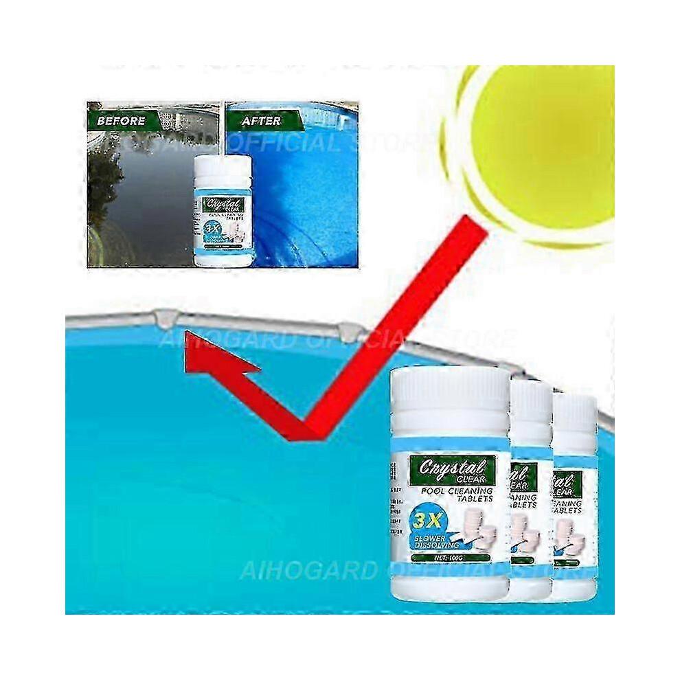 100pcs Chlorine Tablets Swimming Pool Cleaning Tablet Floating Hot Tub Chemicals Safe Long Lasting Bacteria Control NEW