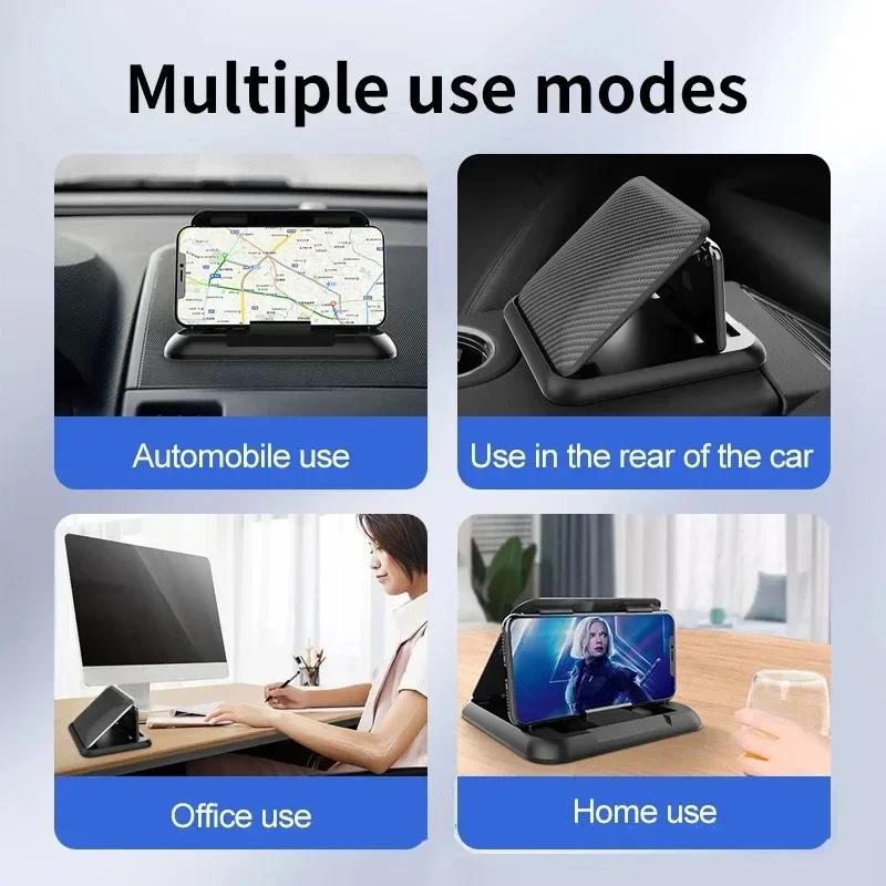 Universal Dashboard Car Phone Holder Upgraded Reusable Silicone Phone Mount for Car Anti-Slip Pad Mat Phone Holder Adjustable