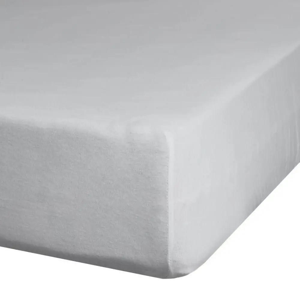 Jersey Design91 Fitted Sheet 140X200 Silver 1 Pc